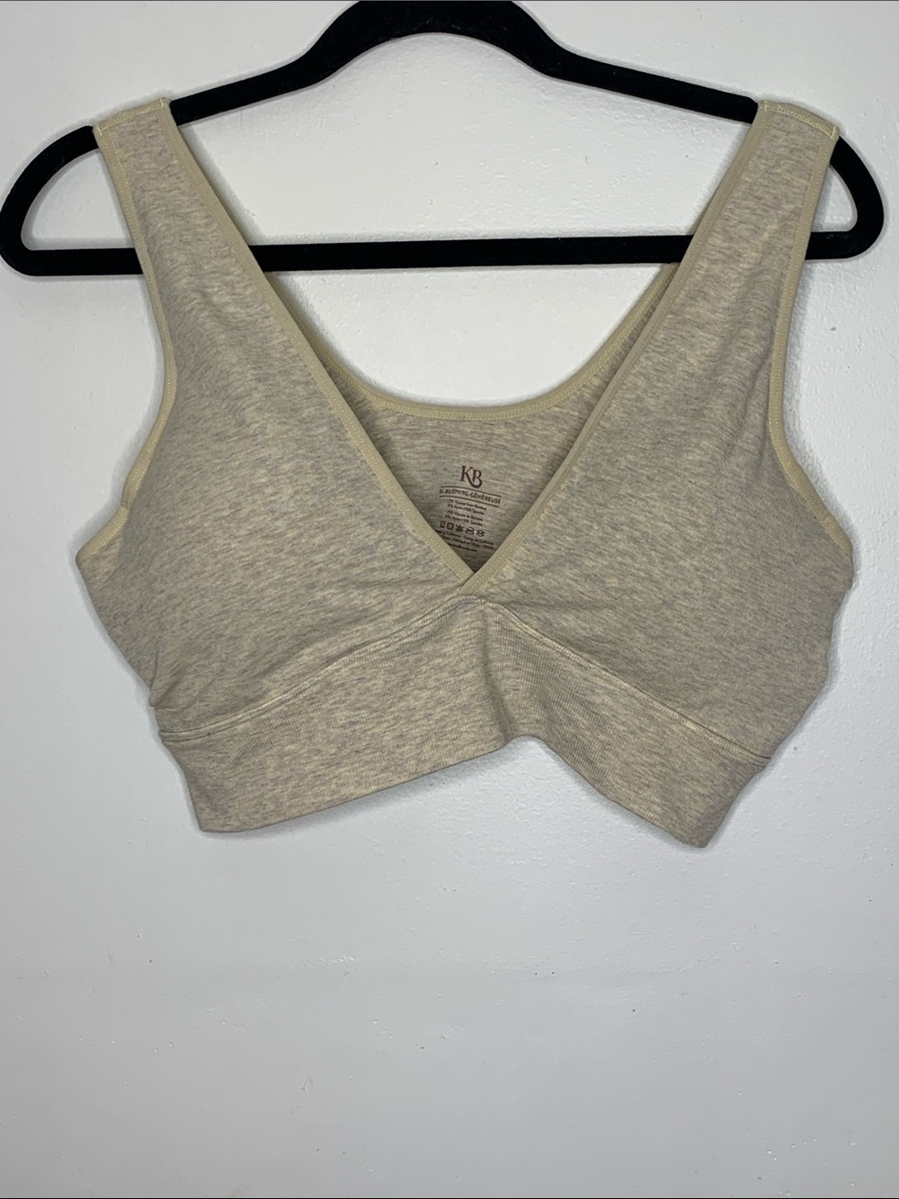 KB Kindred Bradly XL Busty Comfort Nursing & Maternity Bralette Heather Cream